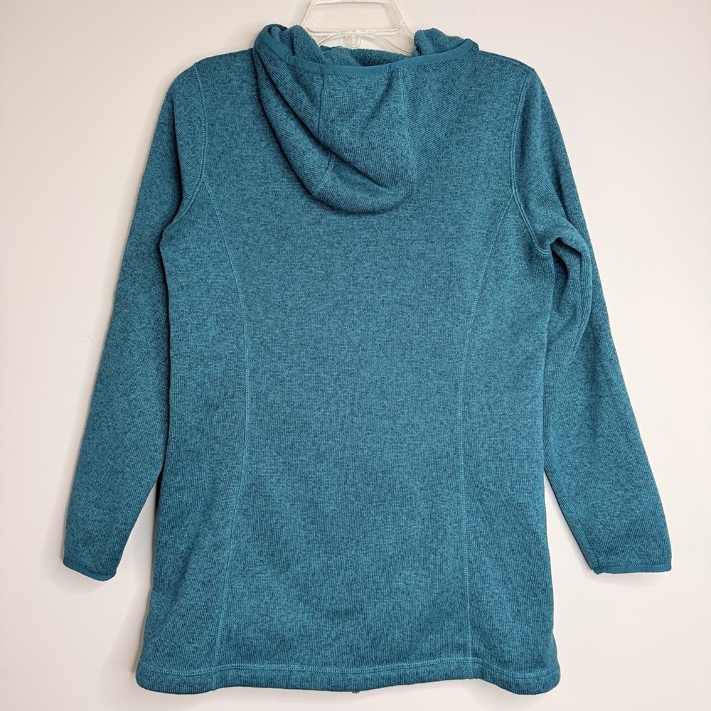 LL Bean Sweater Fleece‎ Jacket Women's SZ- S Petite deep blue-green Full Zip - Picture 13 of 16